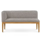 Left Corner Banquette - Smoked Oak and Hestia Gray