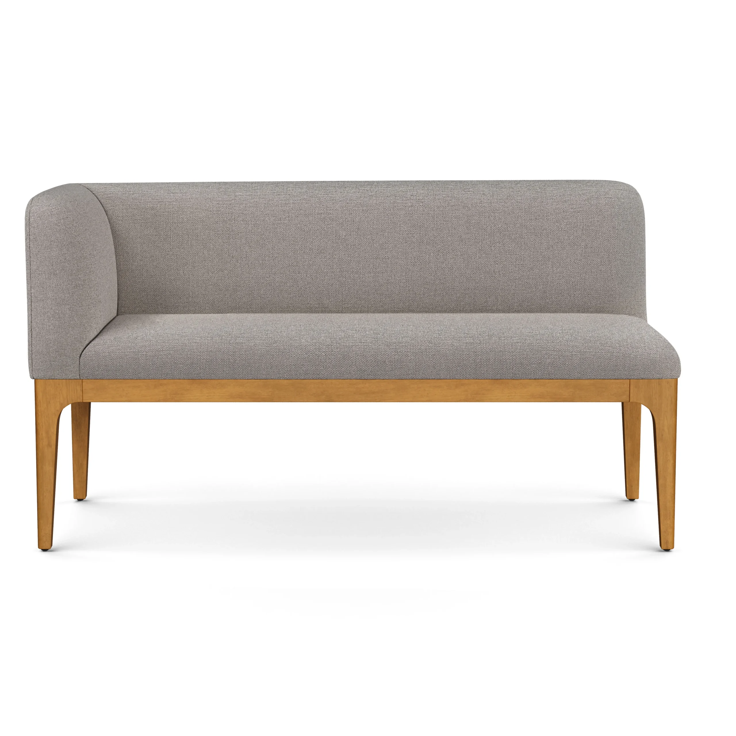 Left Corner Banquette - Smoked Oak and Hestia Gray - Image 5
