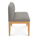 Armless Banquette - Natural Oak and Hestia Gray