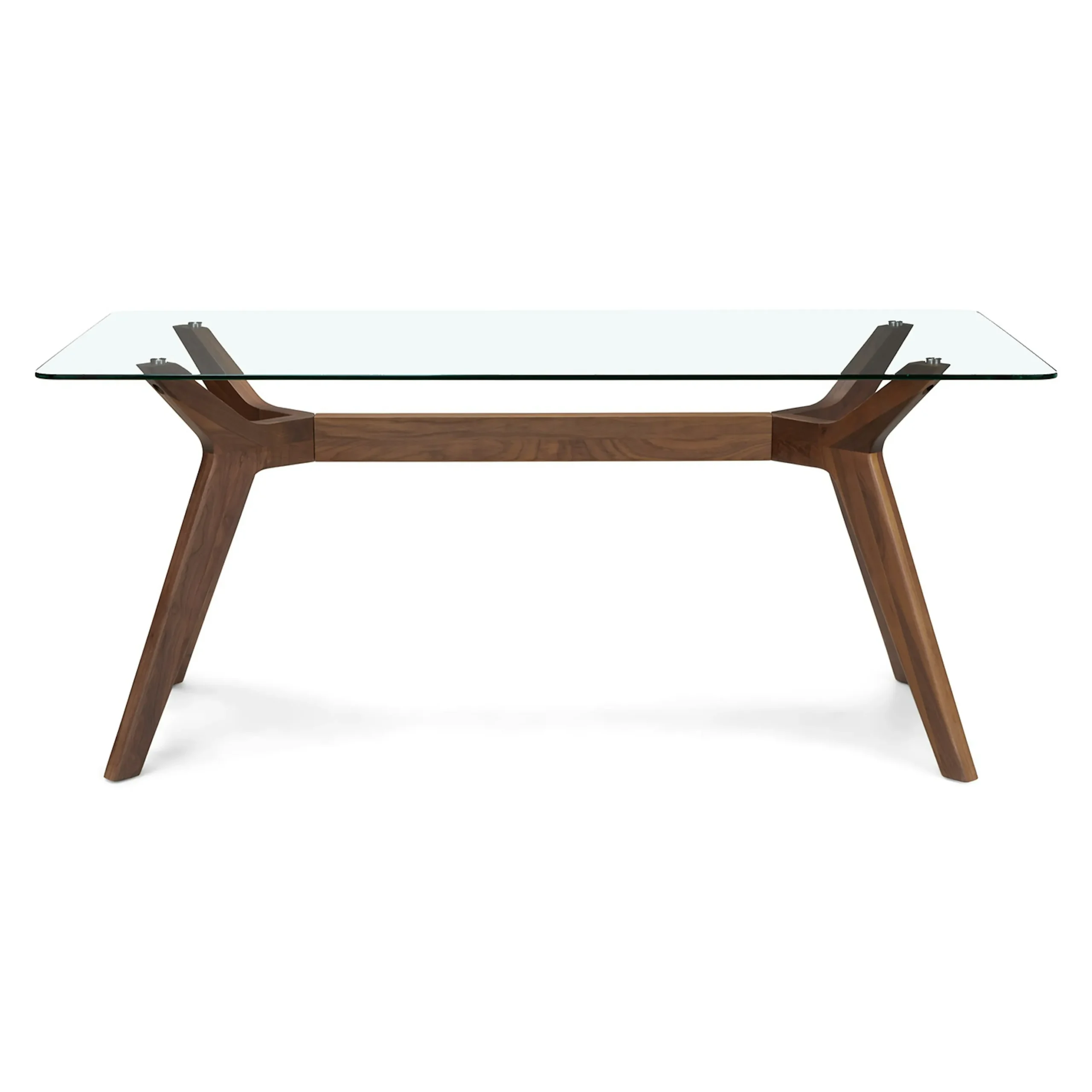 Emmer 71_ Glass Dining Table - Walnut - Image 5