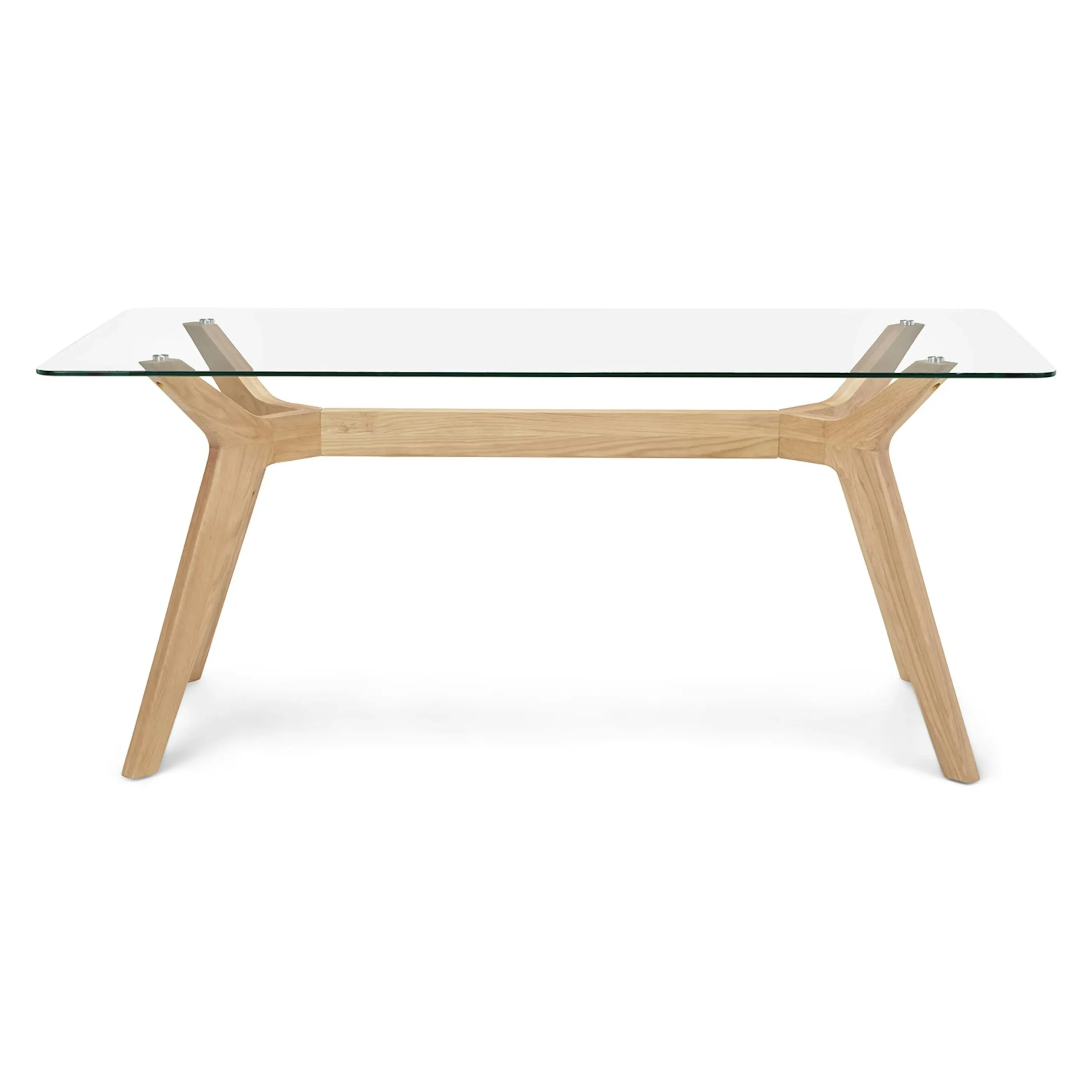 Emmer 71_ Glass Dining Table - Oak - Image 5