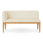 Left Corner Banquette - Natural Oak and Sand Ivory
