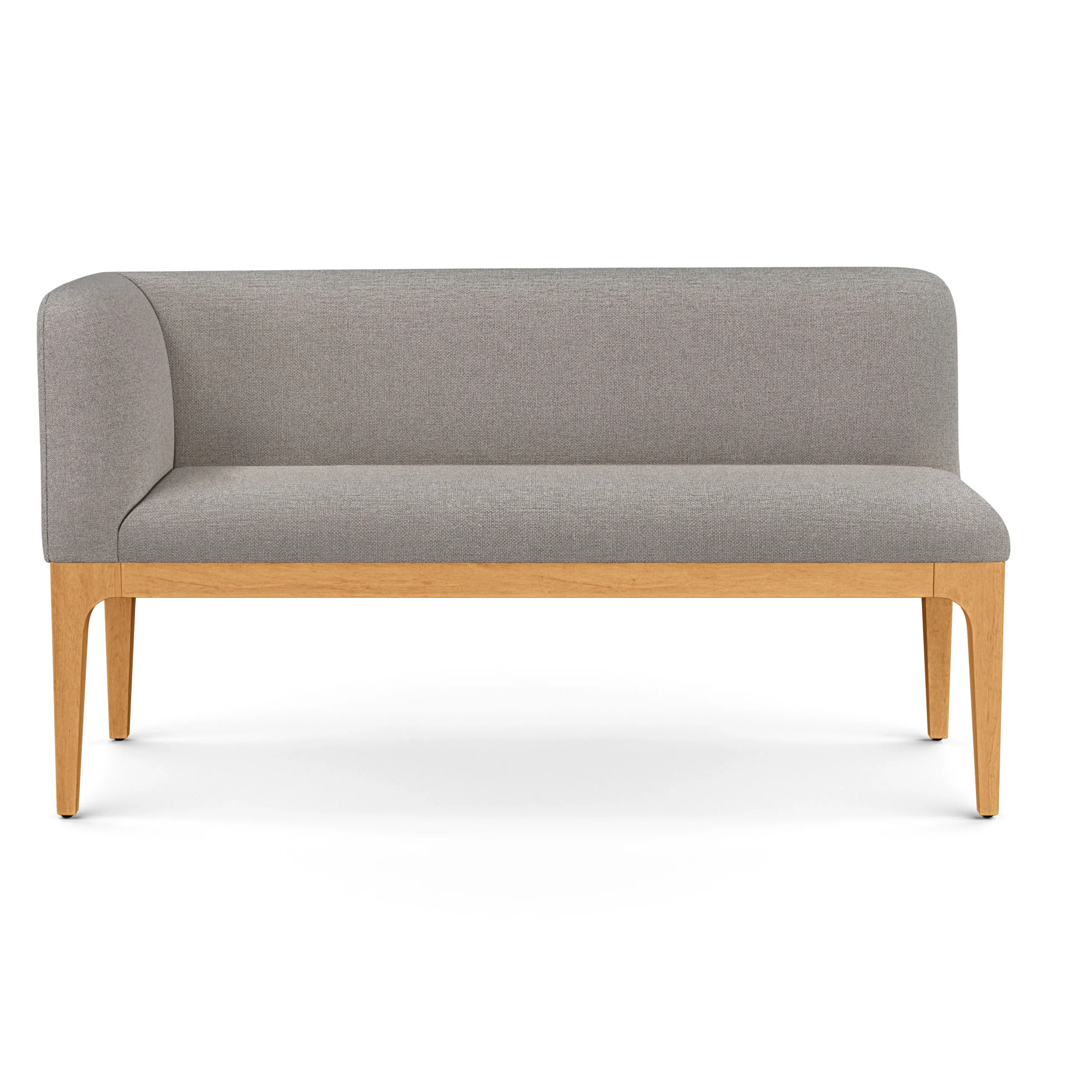 Left Corner Banquette - Natural Oak and Hestia Gray - Image 5