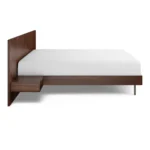 Nera King Low Profile Bed with Nightstands Set - Walnut