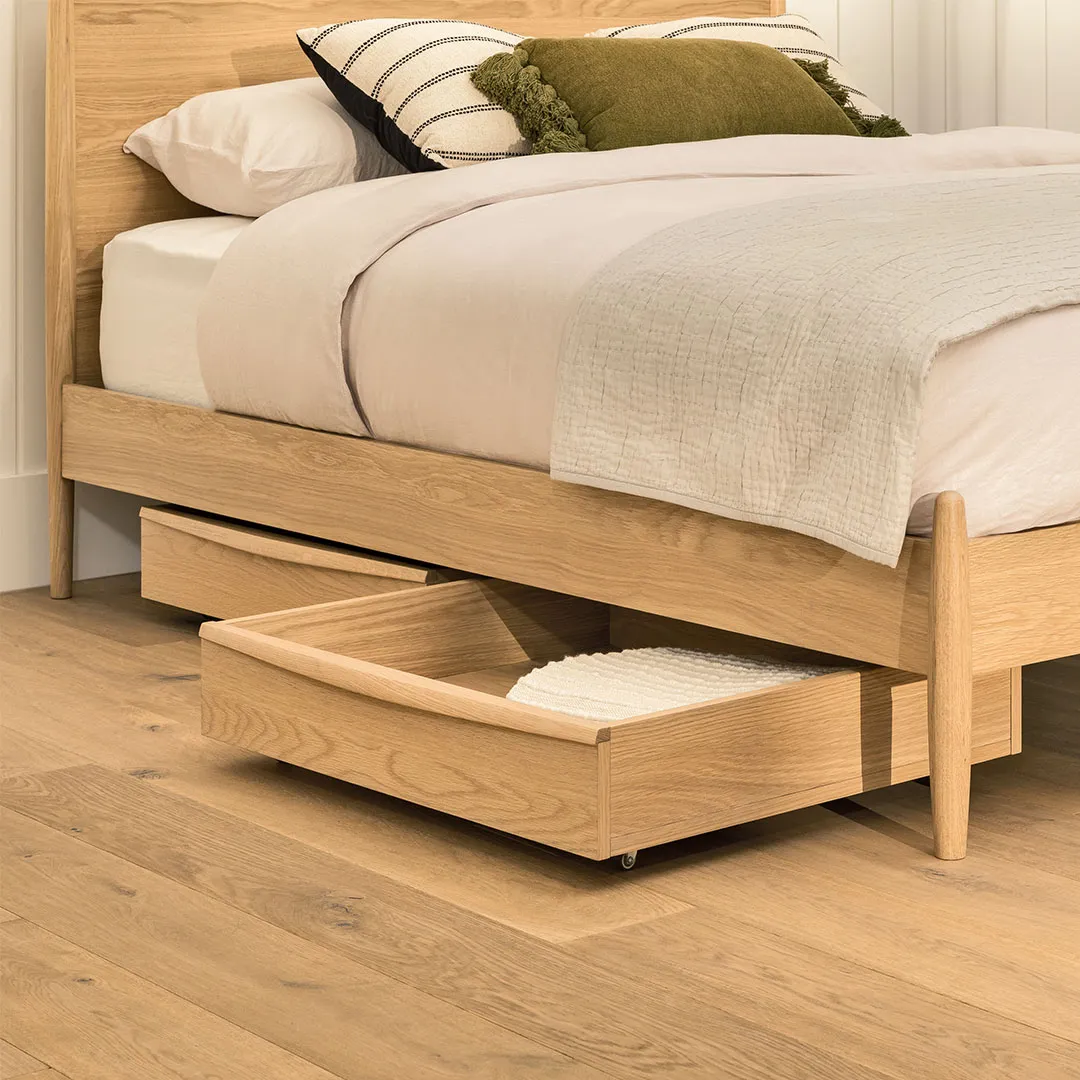 Lenia Underbed Storage Drawer Set - White Oak - Image 5