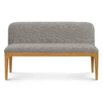 Armless Banquette - Smoked Oak and Hestia Gray