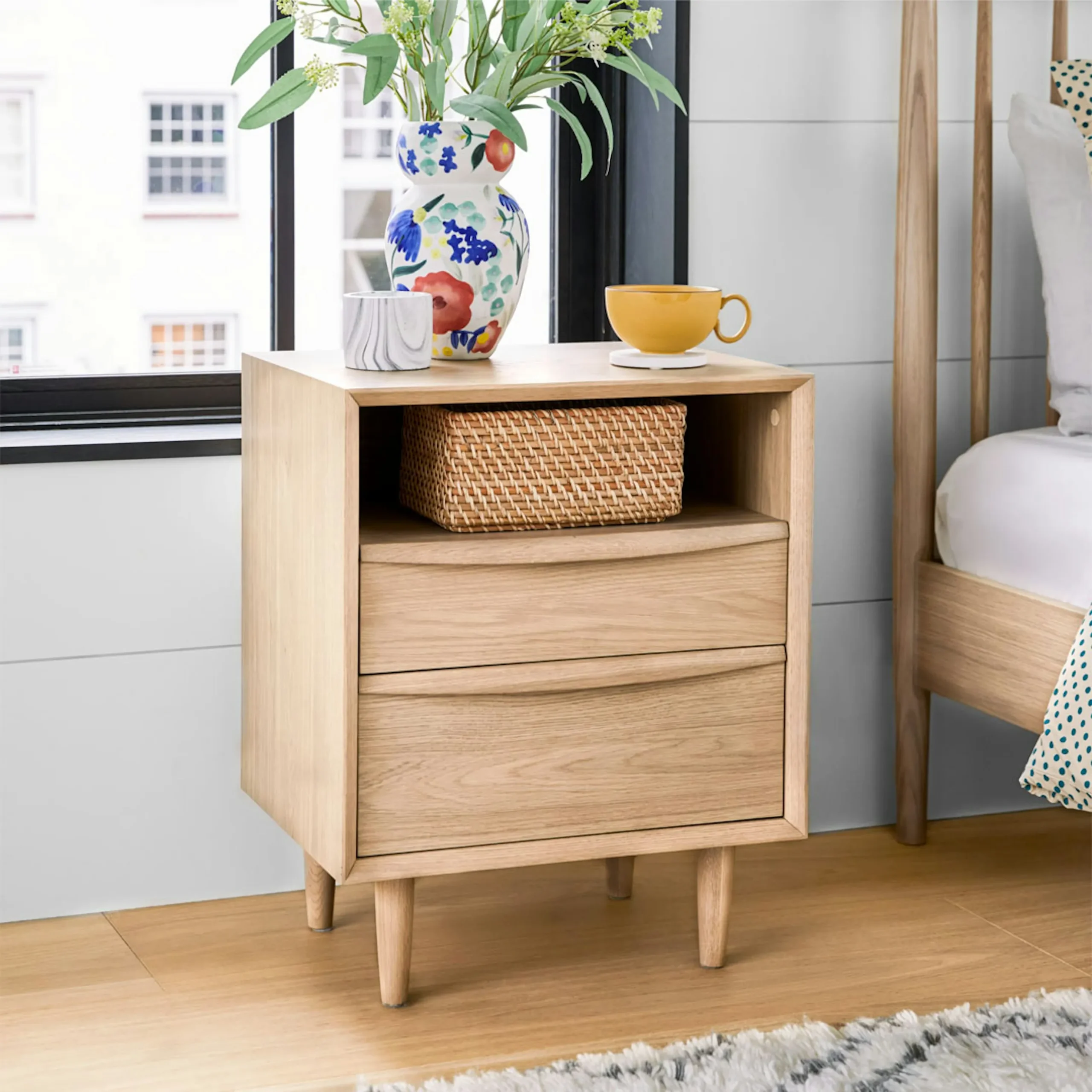 Lenia 2-Drawer Nightstand - White Oak - Image 5