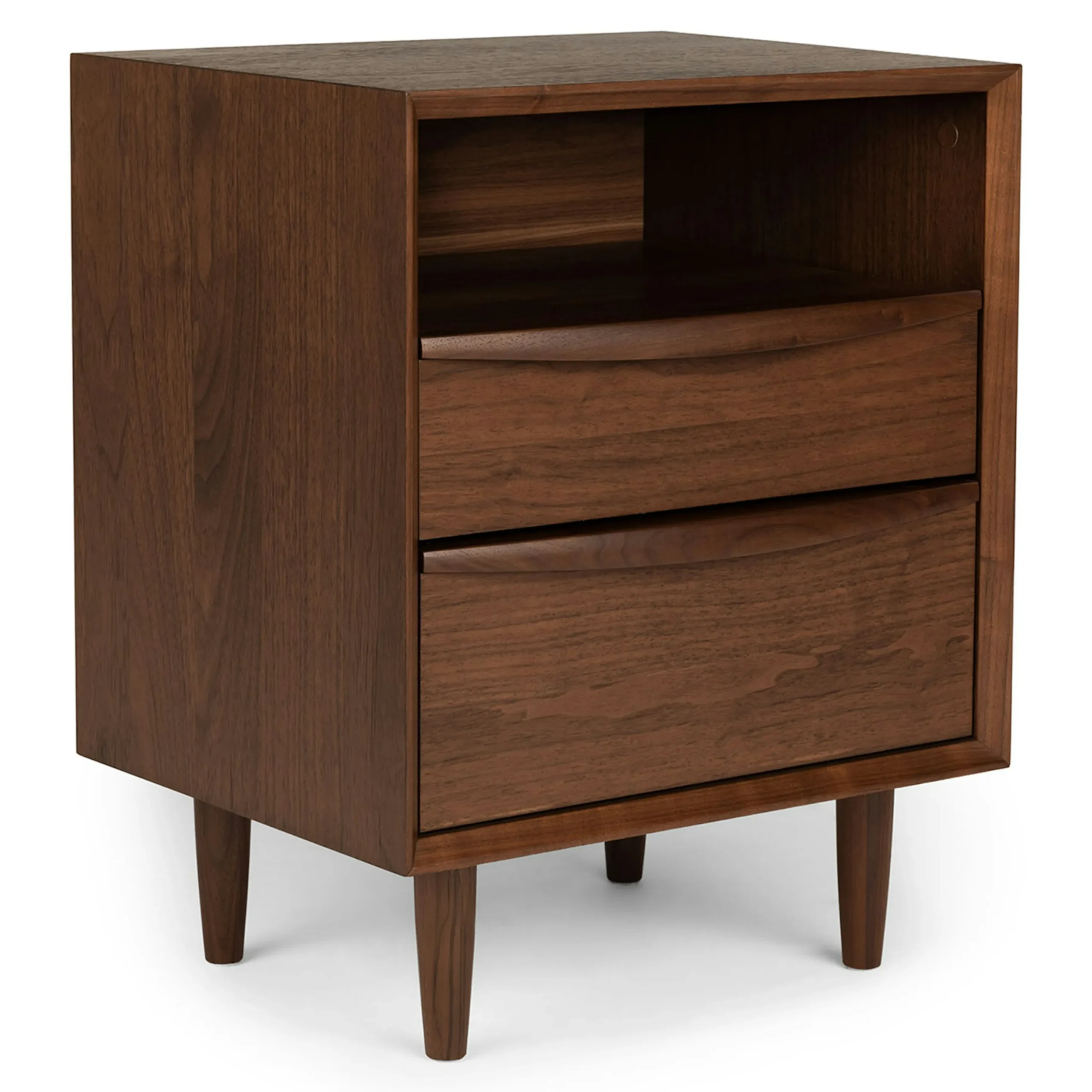 Lenia 2-Drawer Nightstand - Walnut - Image 4