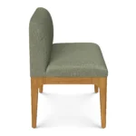 Armless Banquette - Smoked Oak and Welsh Green