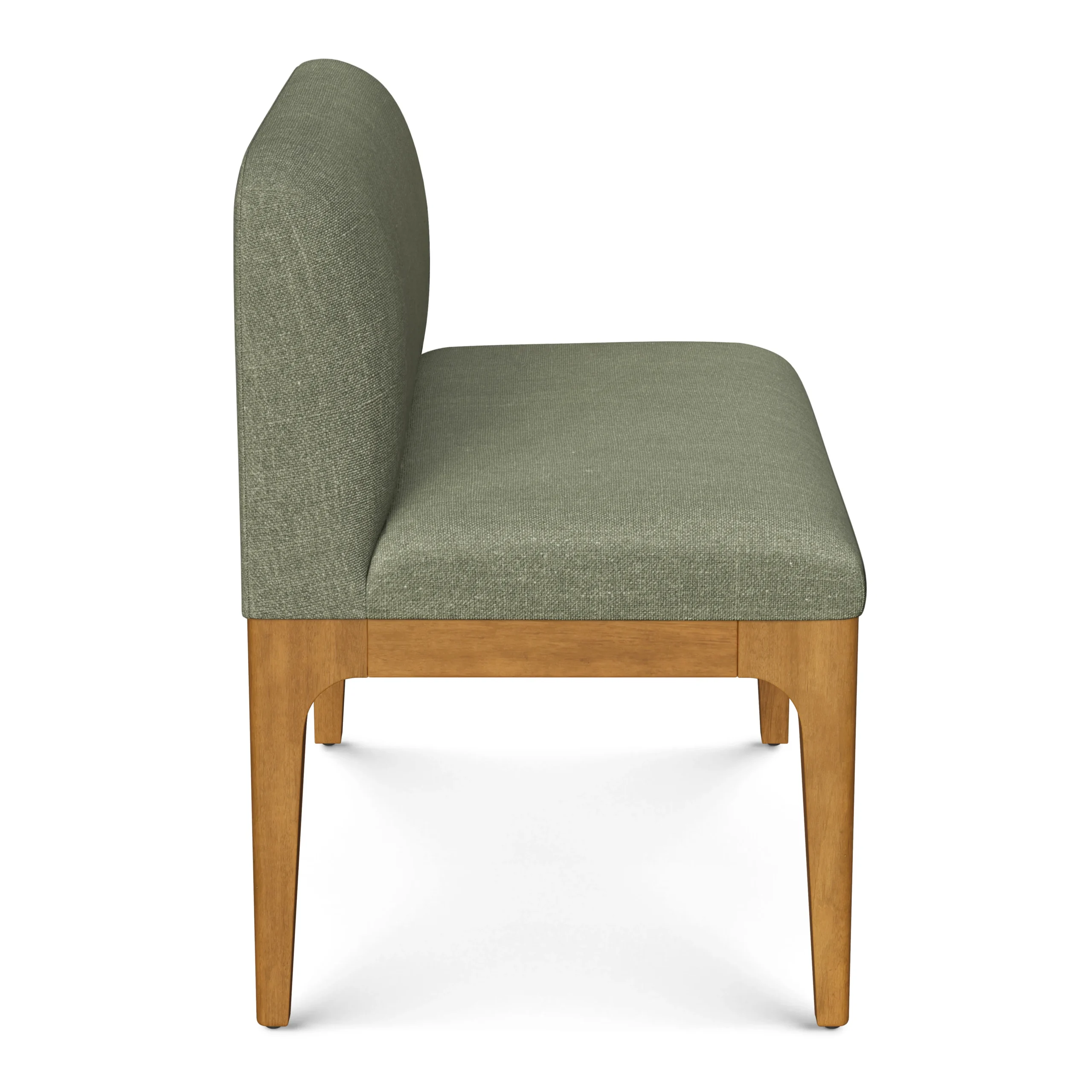 Armless Banquette - Smoked Oak and Welsh Green - Image 5