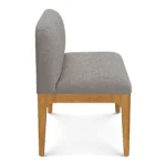 Armless Banquette - Smoked Oak and Hestia Gray