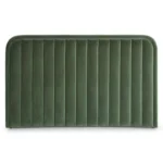 Rolph Queen Velvet Headboard - Plush Pacific Green