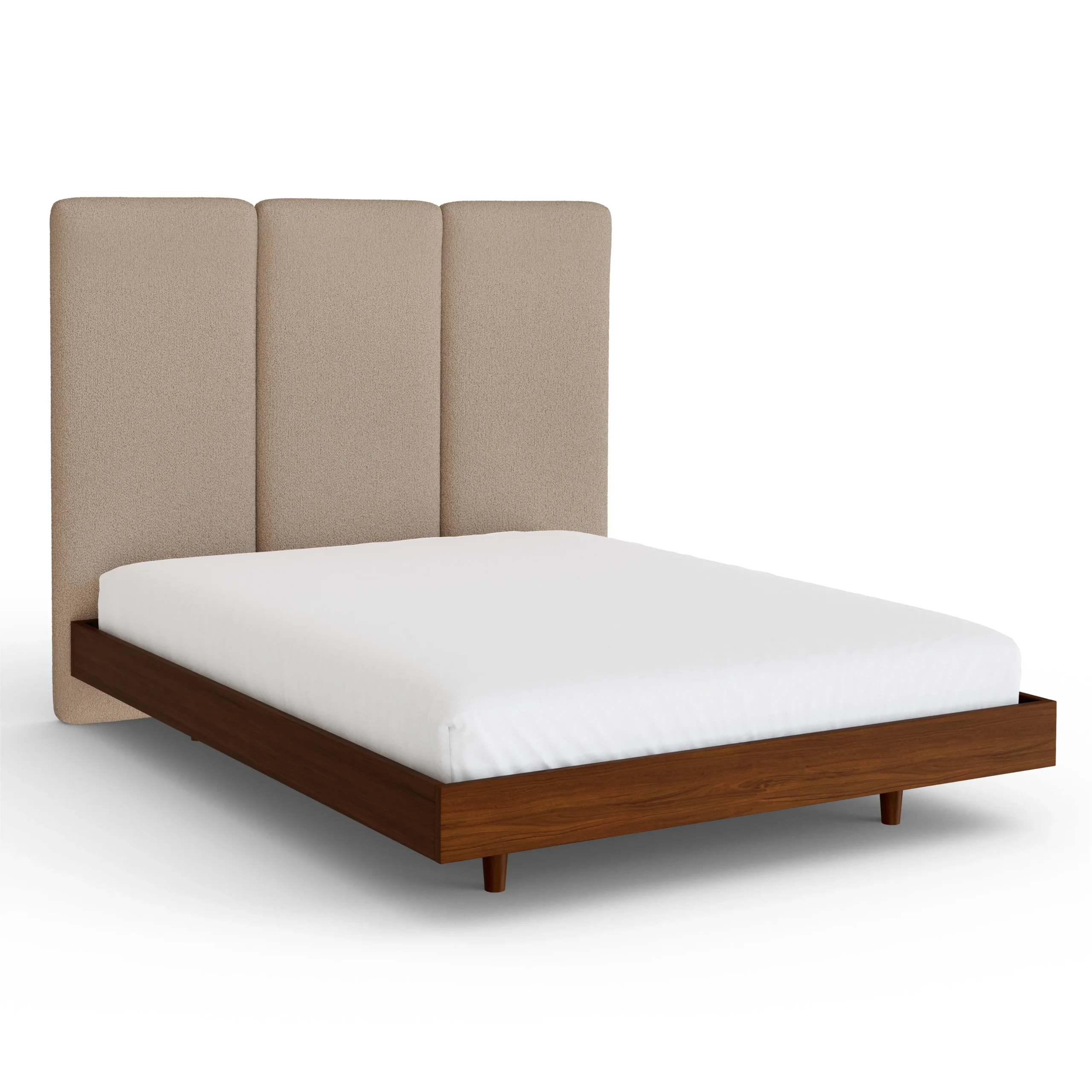 Noel Queen Tall Headboard - Sandstone Wool Bouclé - Image 5