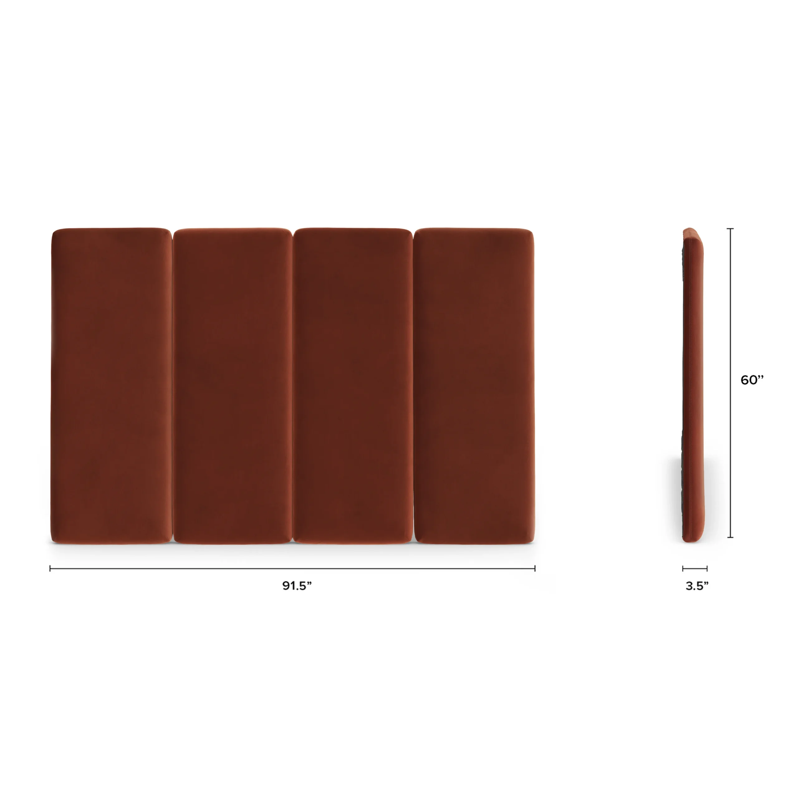 Noel King Tall Velvet Headboard - Hale Rust - Image 6