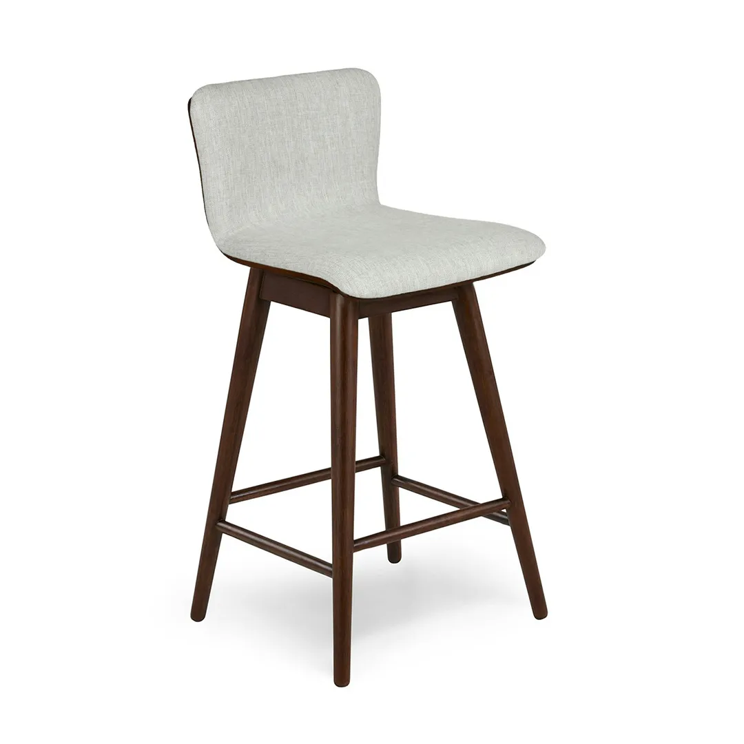 Sede Swivel Counter Stool - Walnut and Mist Gray - Image 5