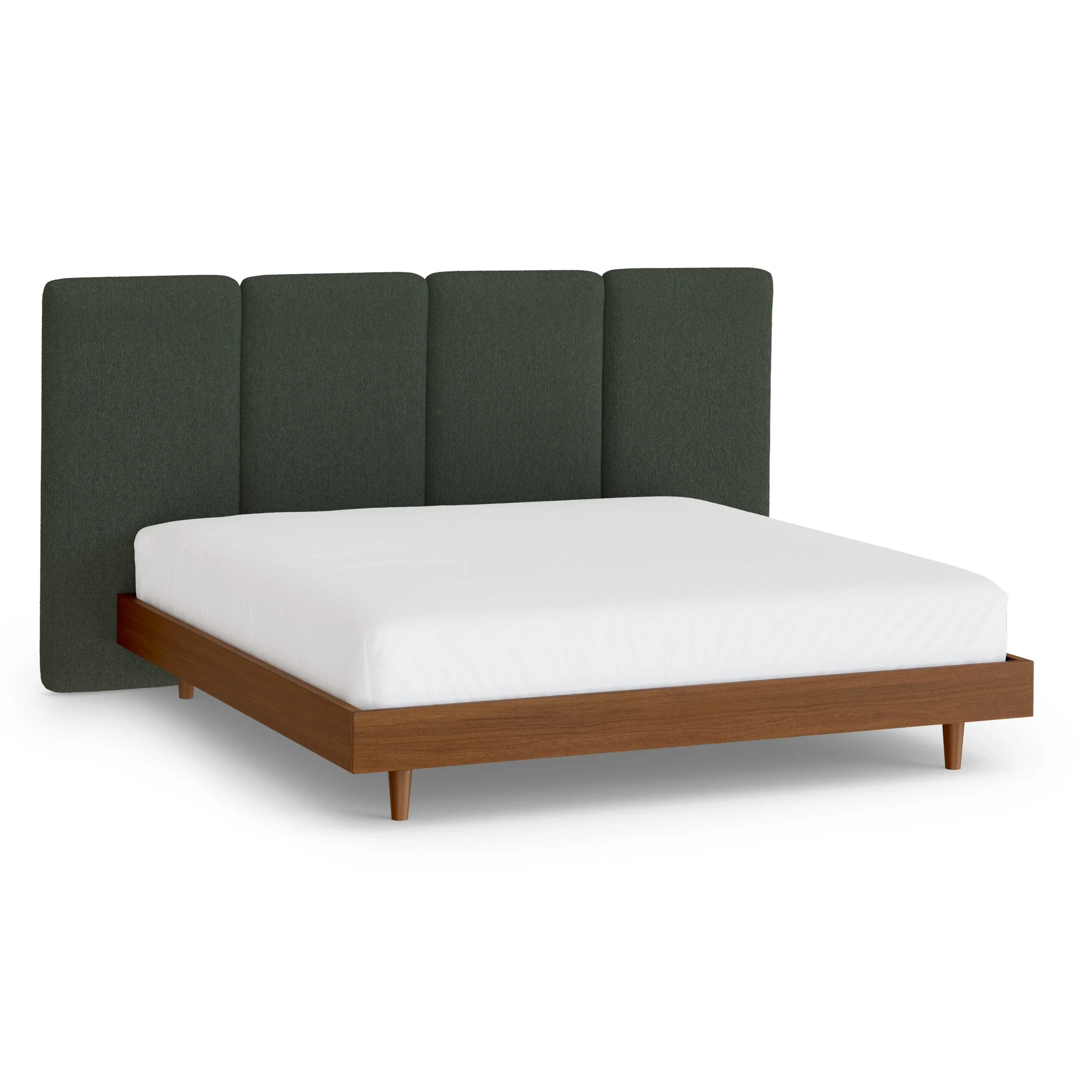 Noel King Headboard - Green Wool Bouclé - Image 5
