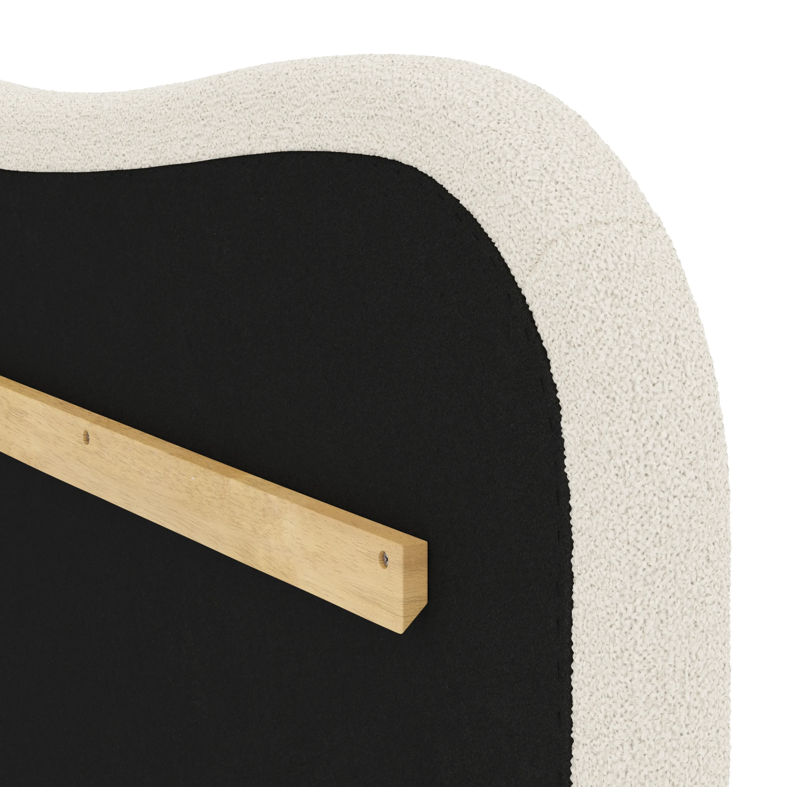 Makoa Queen Headboard - Ivory Wool Bouclé - Image 5