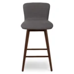 Sede Swivel Counter Stool - Walnut and Miller Gray