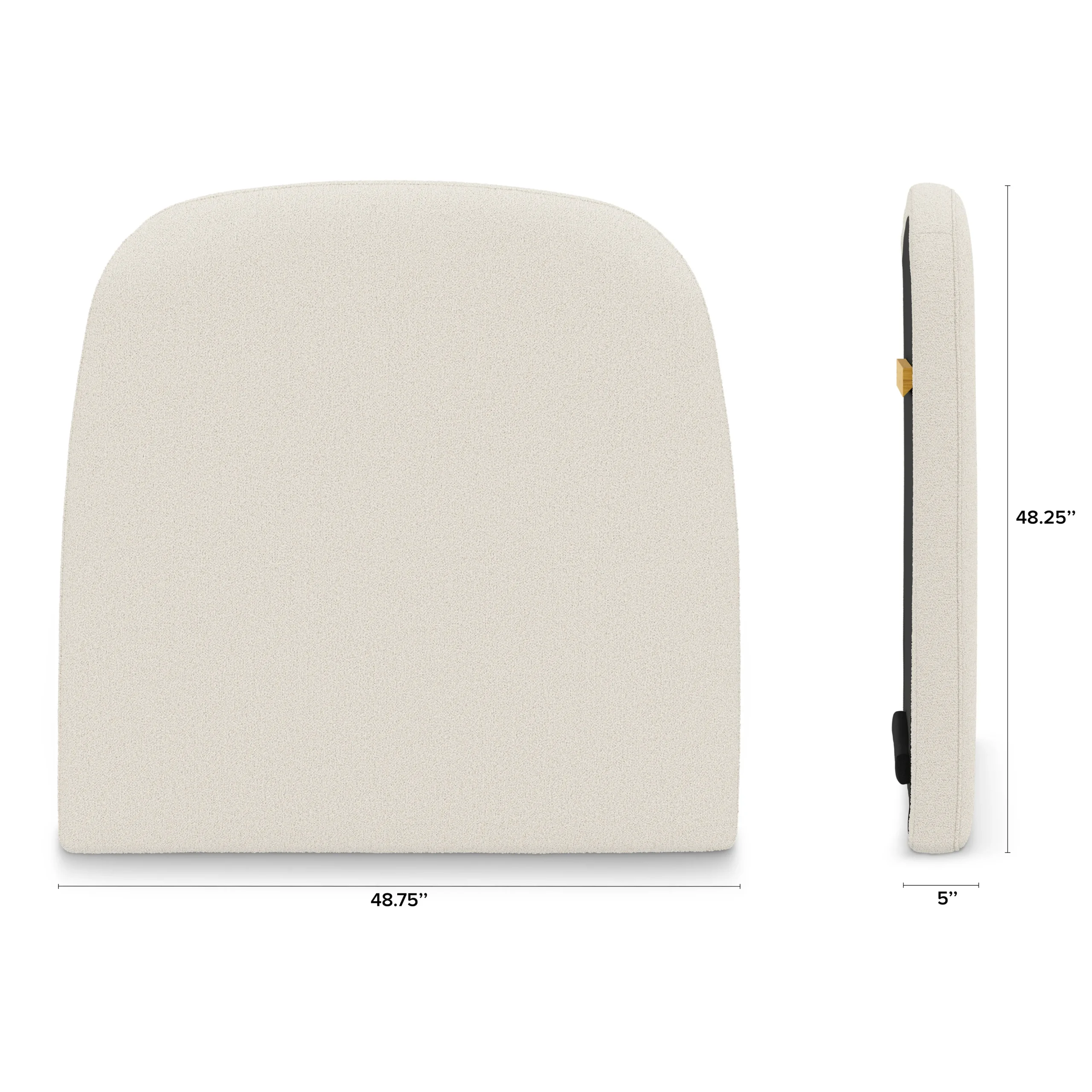 Kaleo Twin Headboard - Ivory Wool Bouclé - Image 5