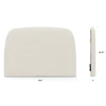 Kaleo Queen Headboard - Ivory Wool Bouclé