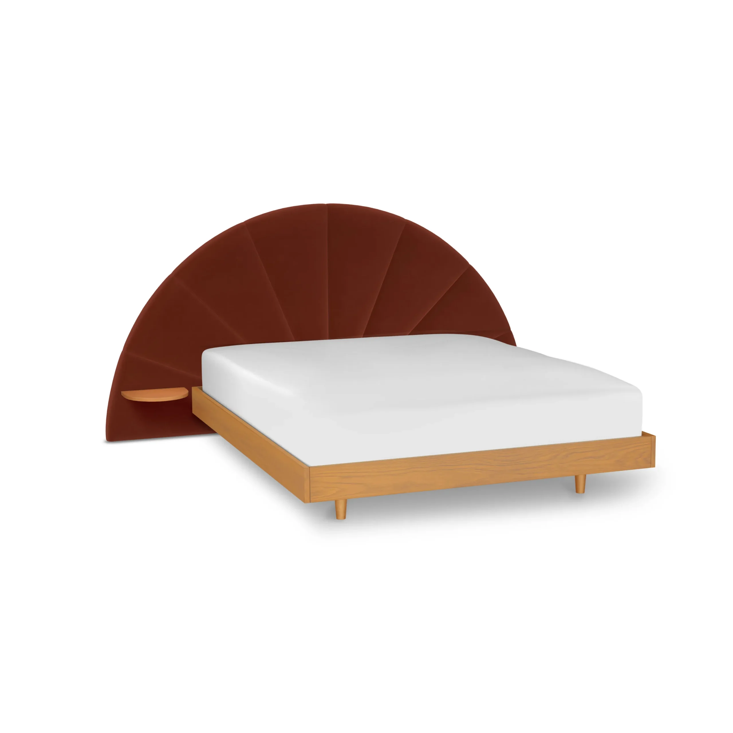 Almelo Queen Velvet Headboard - Hale Rust - Image 5