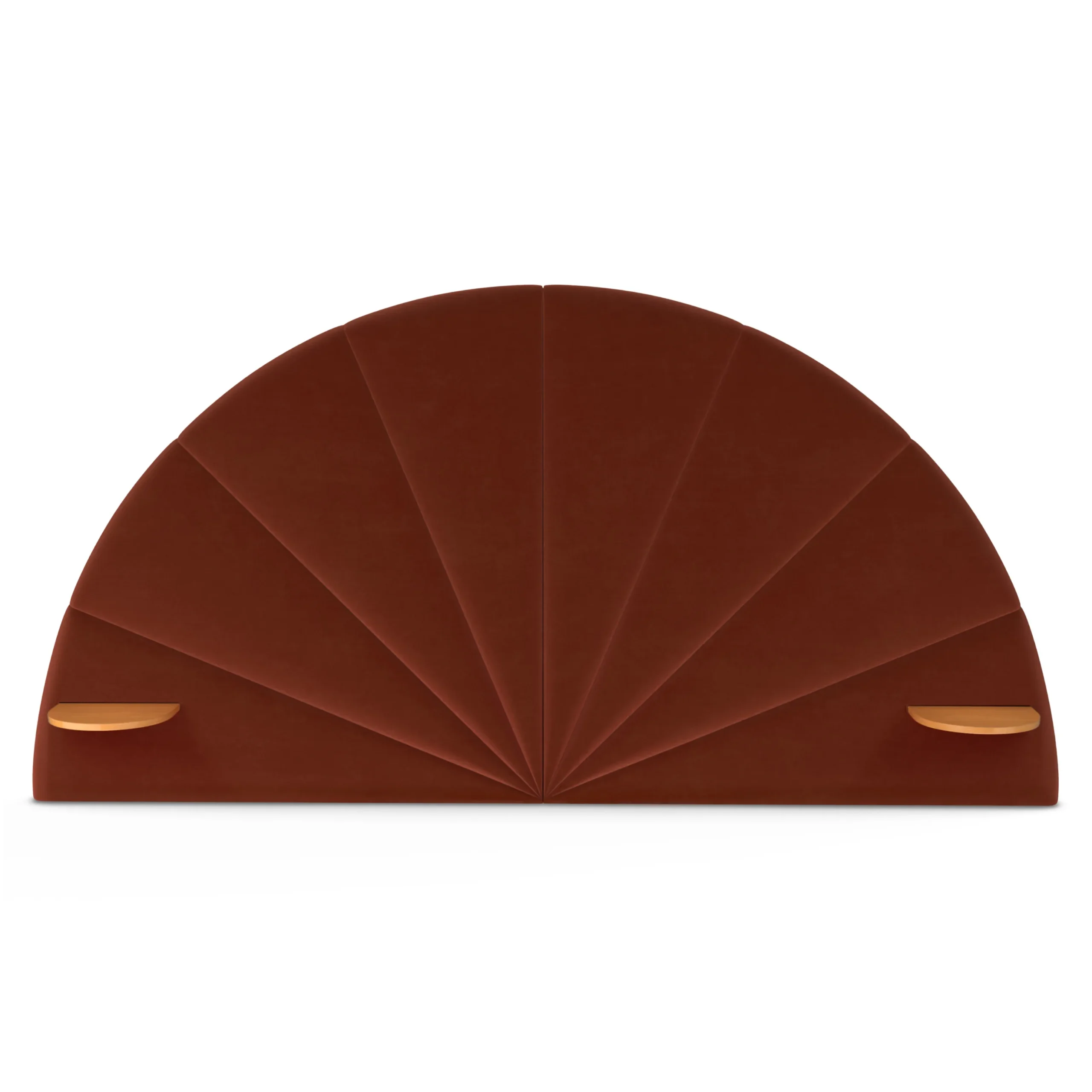 Almelo King Velvet Headboard - Hale Rust - Image 5