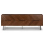 Nera 6-Drawer Low Triple Dresser - Walnut