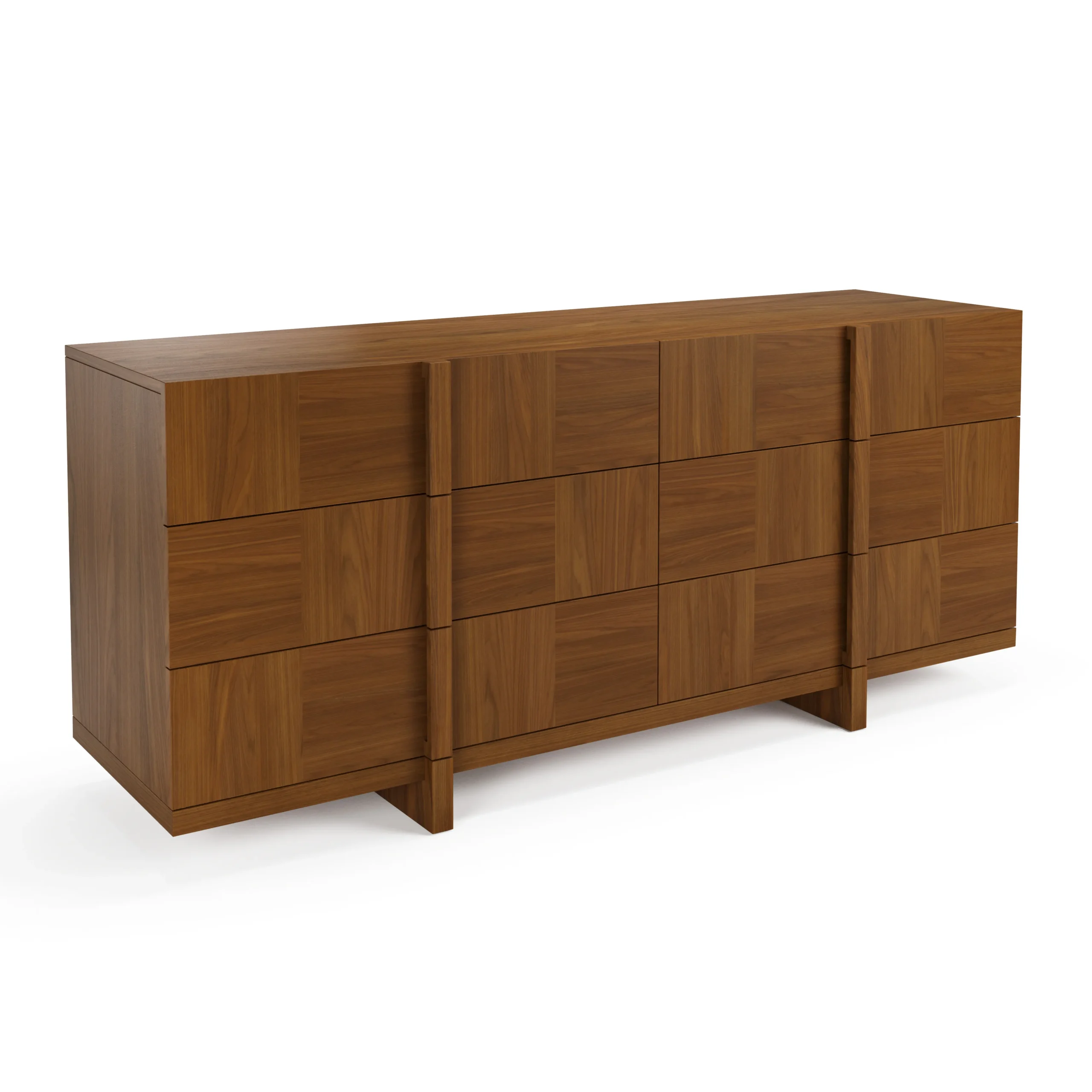 Ayra 6-Drawer Double Dresser - Walnut - Image 5