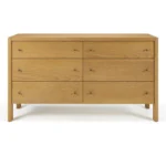 Cassie 6-Drawer Double Dresser - Natural Oak