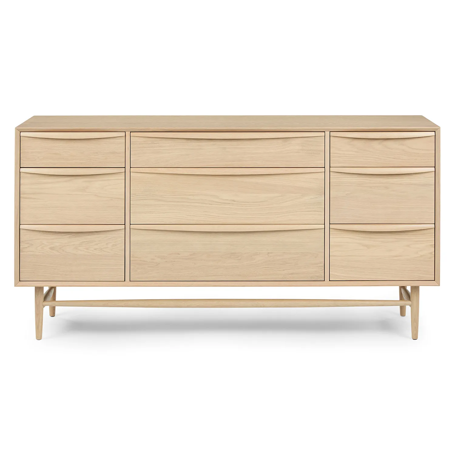 Lenia 9-Drawer Triple Dresser - White Oak - Image 5