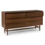 Lenia 6-Drawer Double Dresser - Walnut