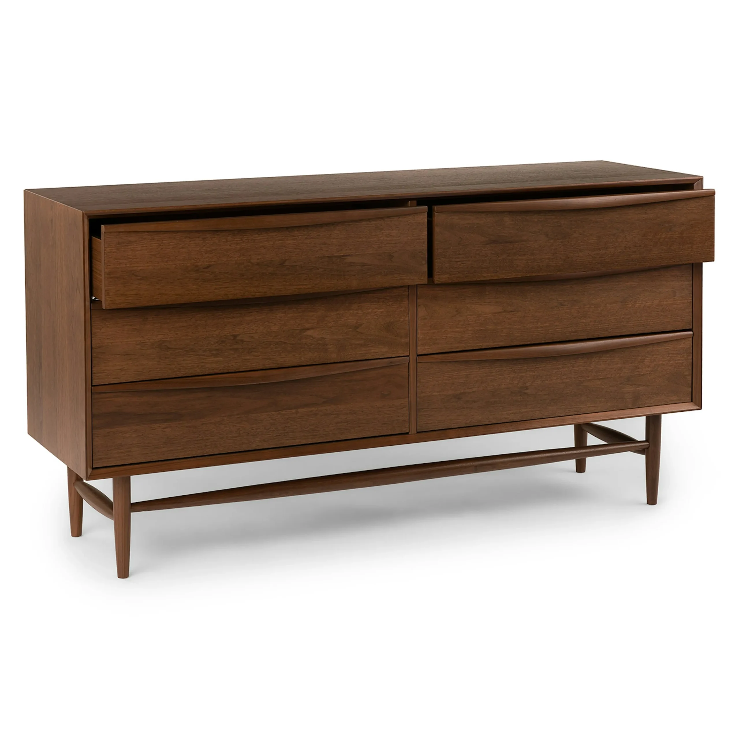Lenia 6-Drawer Double Dresser - Walnut - Image 5