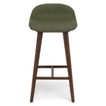 Sede Counter Stool - Walnut and Olio Green