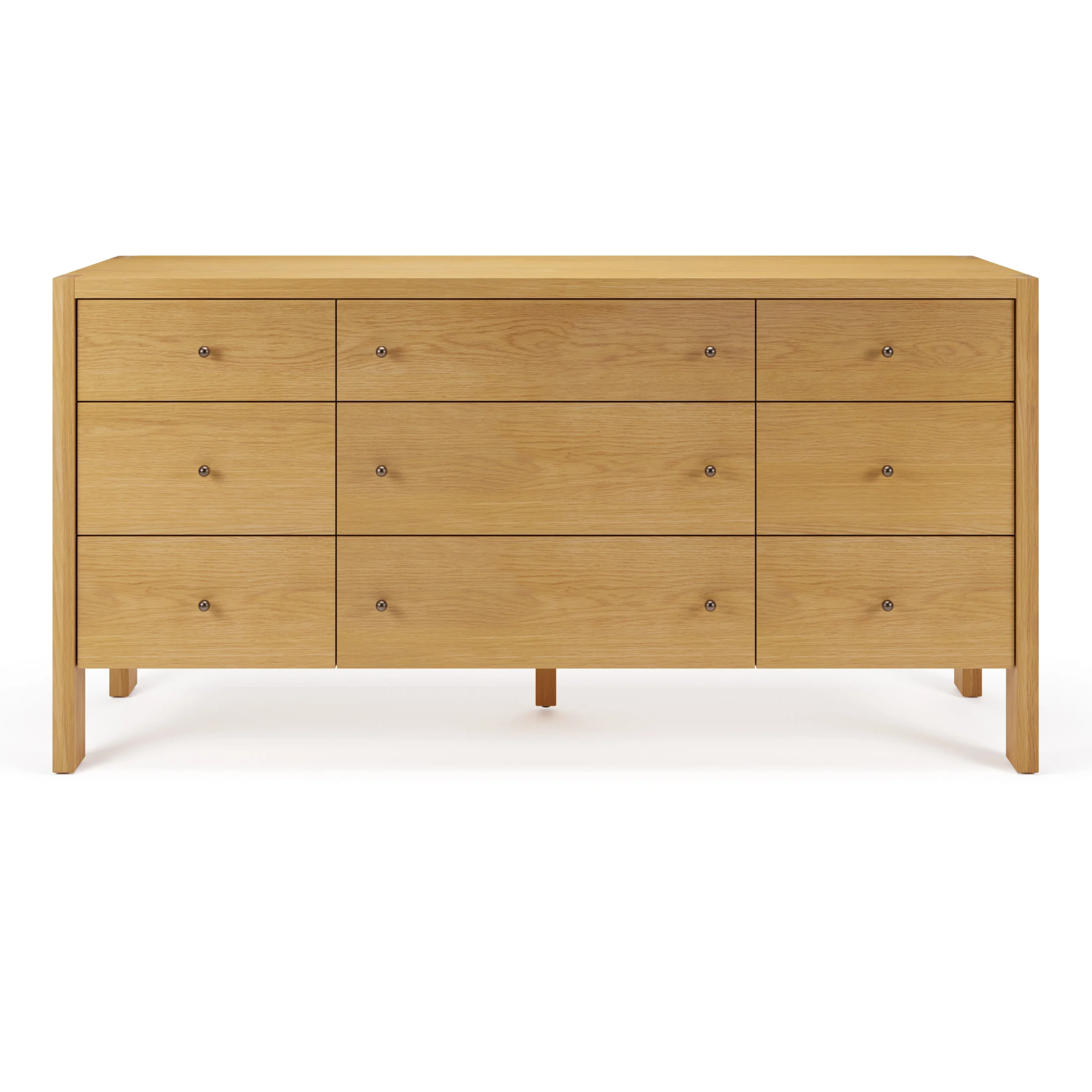 Cassie 9-Drawer Triple Dresser - Natural Oak - Image 5