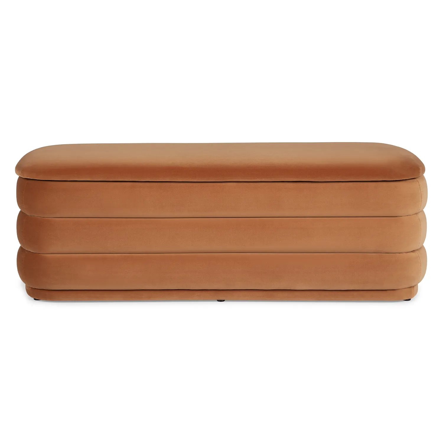 Rolph 55.5_ Velvet Storage Bench - Plush Pacific Rust - Image 5