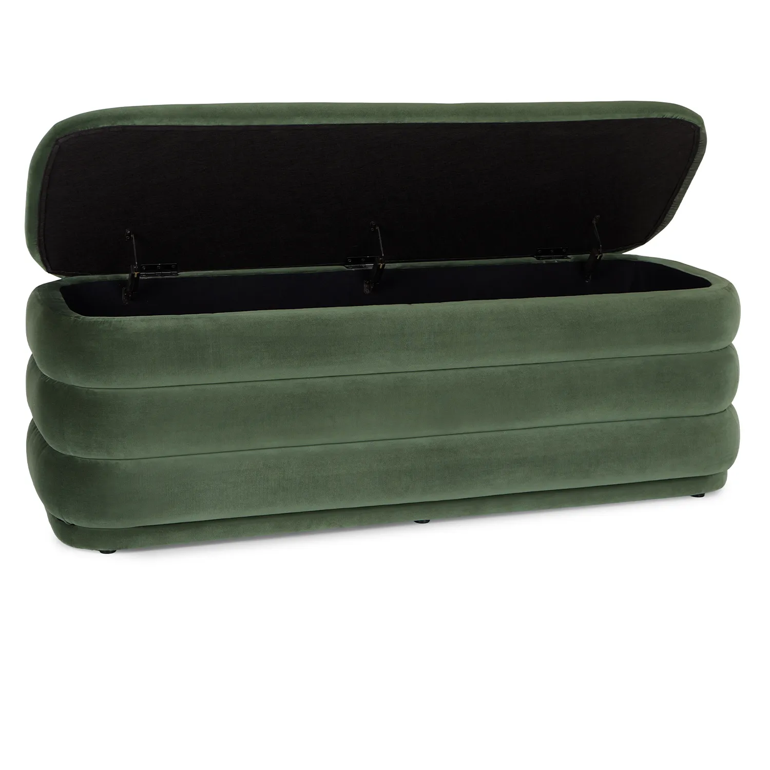 Rolph 55.5_ Velvet Storage Bench - Plush Pacific Green - Image 5