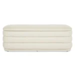 Rolph 55.5_ Storage Bench - Sand Ivory