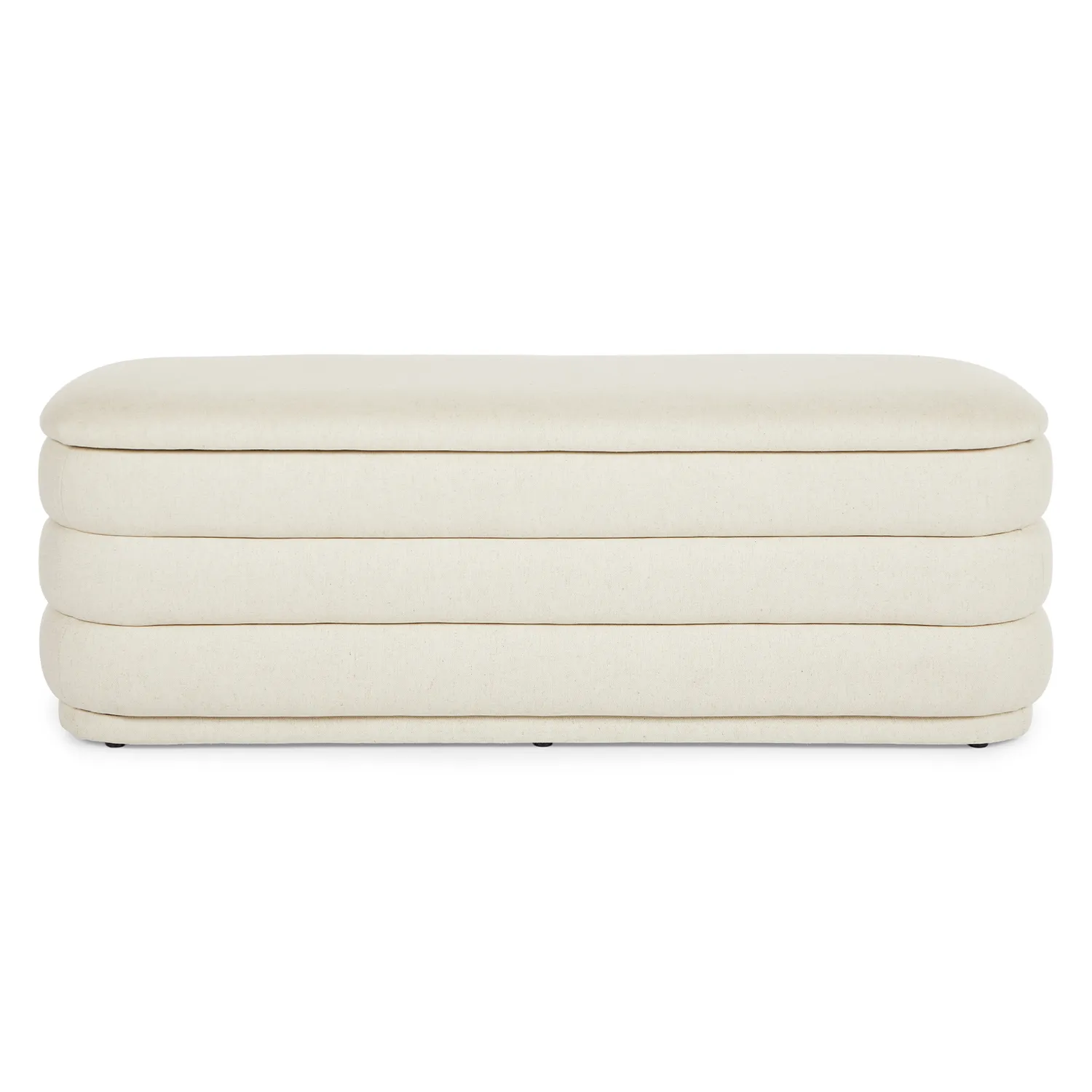 Rolph 55.5_ Storage Bench - Sand Ivory - Image 5