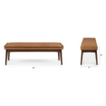 Chantel 56_ Leather Bench - Toscana Tan