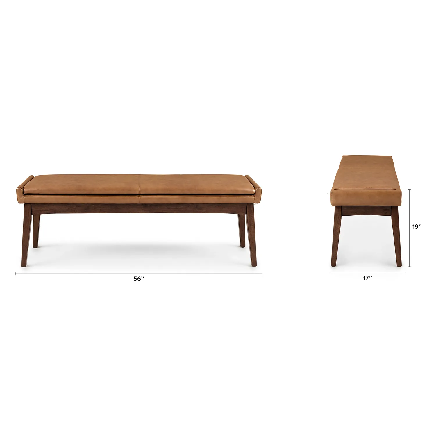 Chantel 56_ Leather Bench - Toscana Tan - Image 5