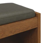 Cassie 56_ Leather Bench - Smoked Oak and Charme Green