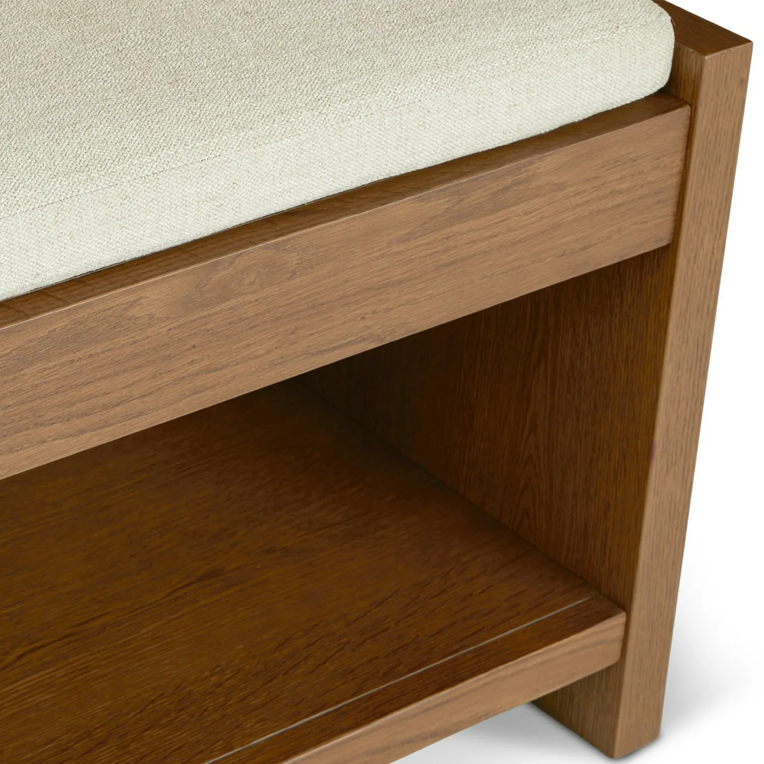 Cassie 56_ Bench - Smoked Oak and Taupe Chenille - Image 6