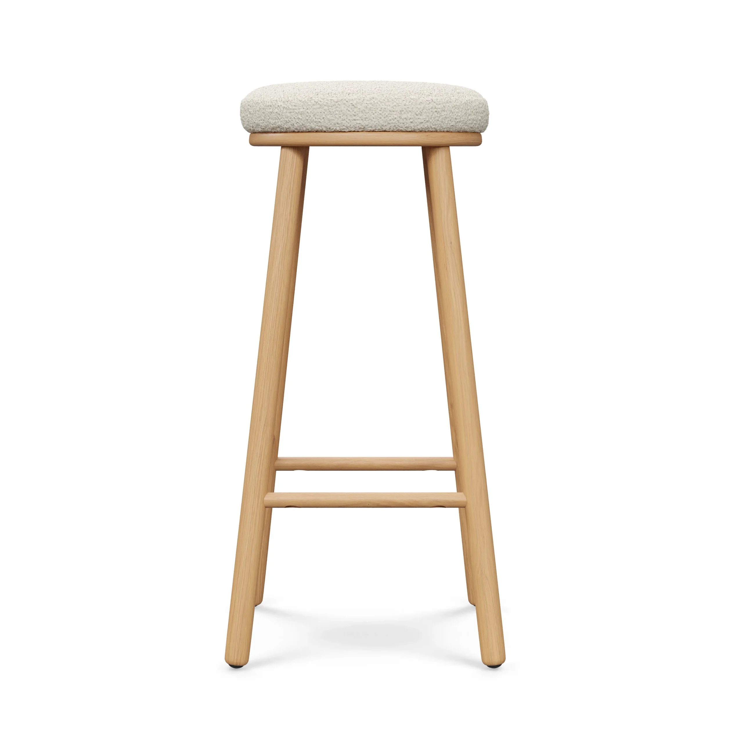 Nurmi Counter Stool - White Oak and Ivory Wool Bouclé - Image 5