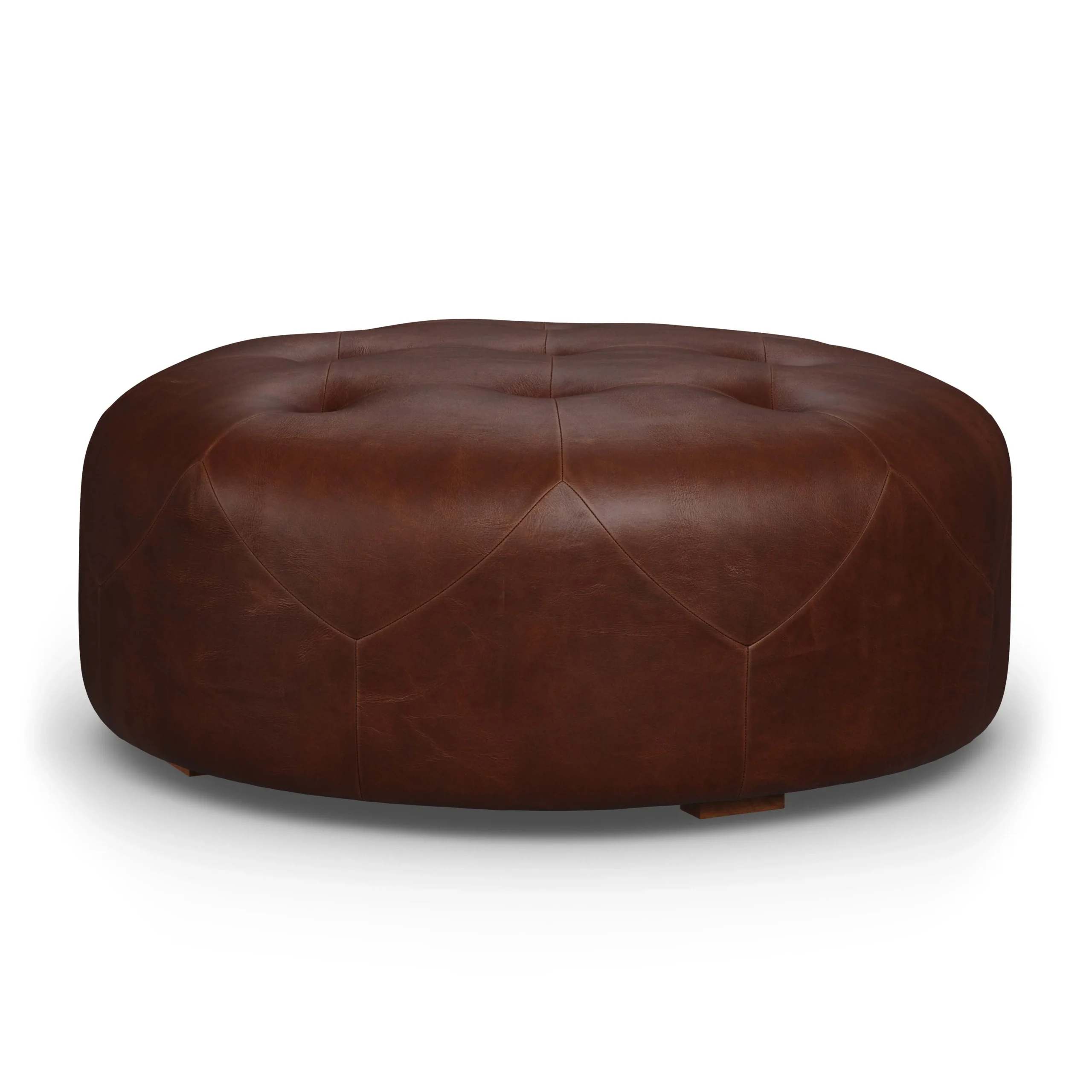 Timpani 41_ Leather Ottoman - Indiana Brown - Image 5