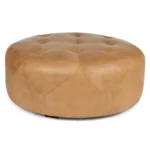 Timpani 41_ Leather Ottoman - Charme Tan