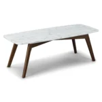 Vena 43.5_ Marble Coffee Table - Walnut