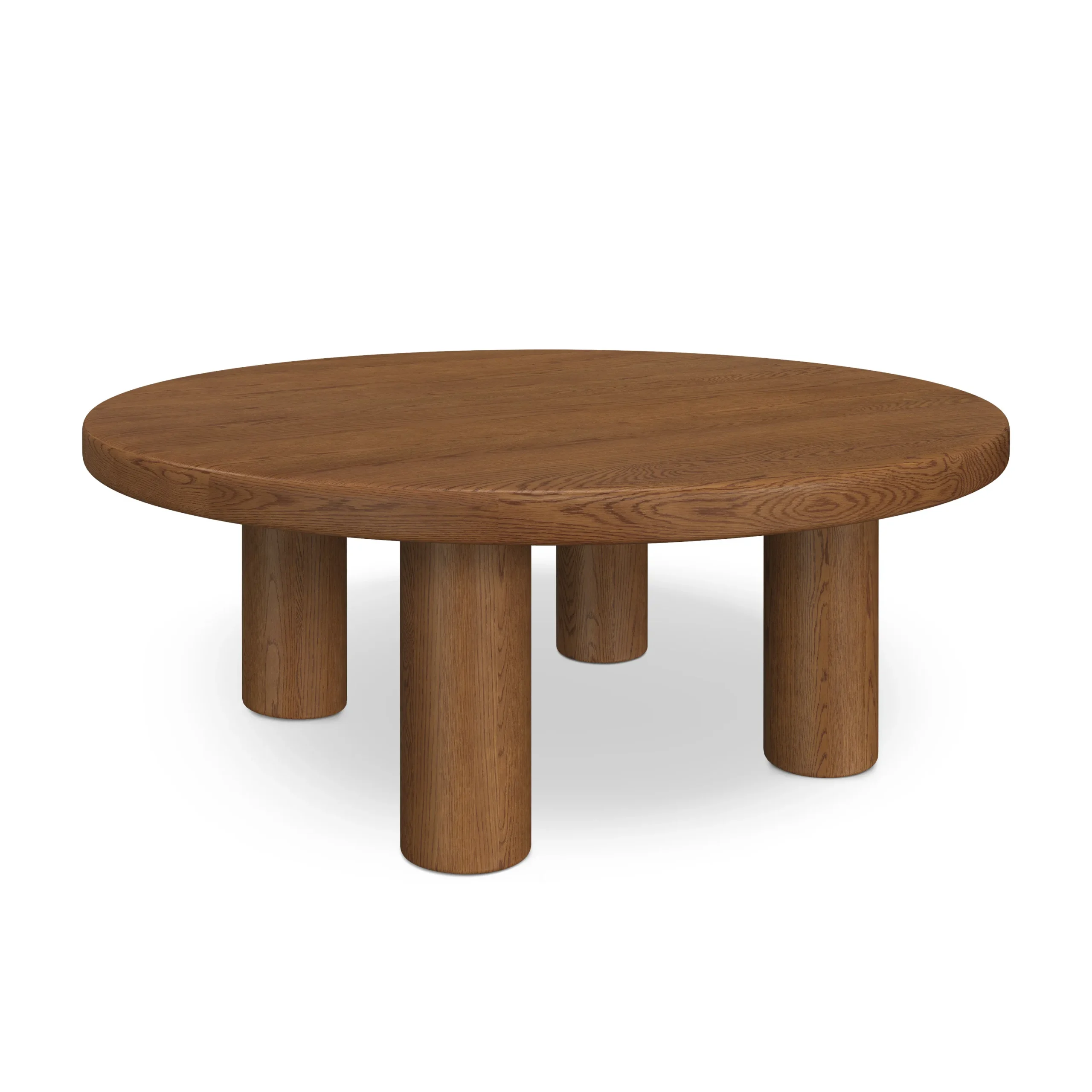 Adel 42_ Round Coffee Table - Smoked Oak - Image 3