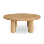 Adel 42_ Round Coffee Table - White Oak