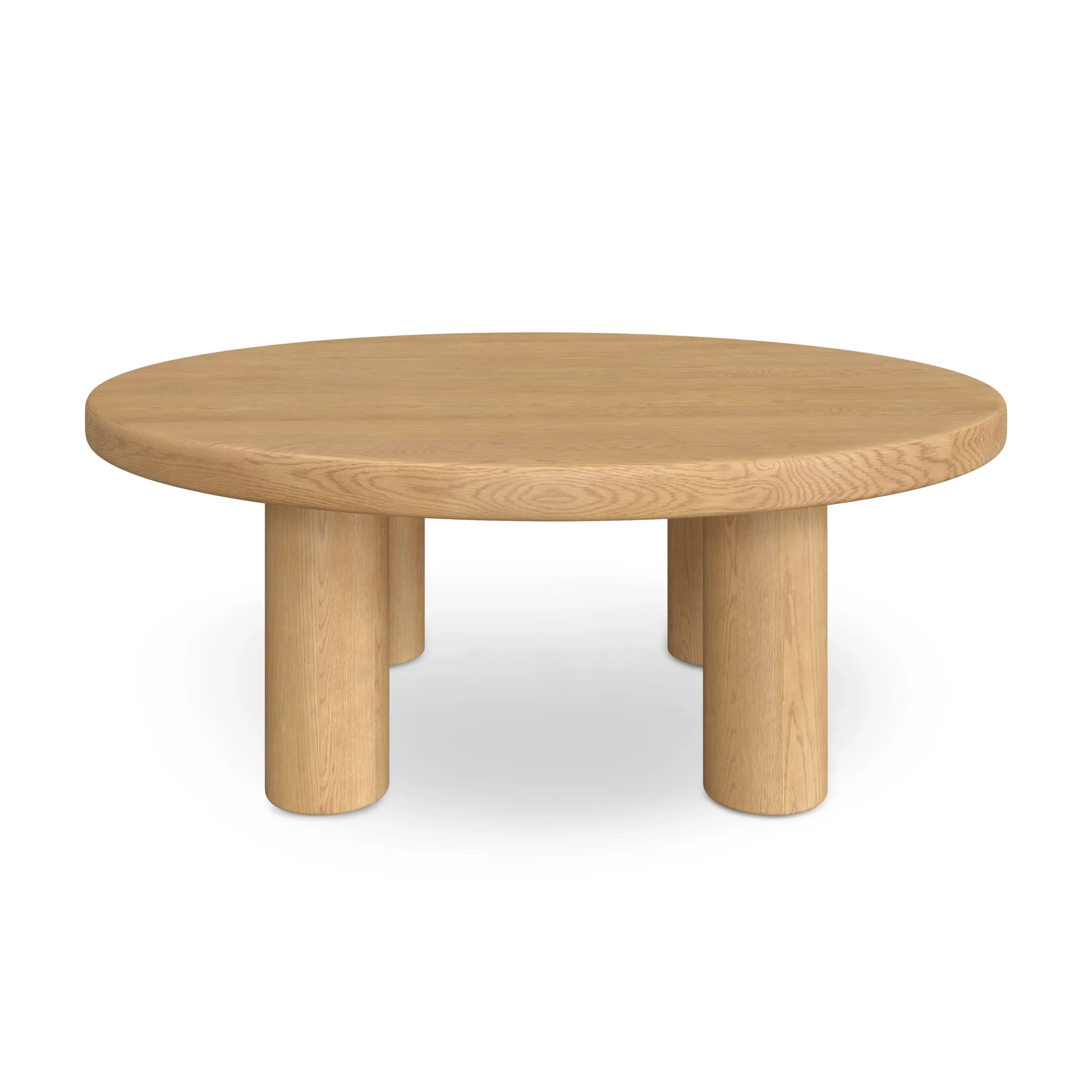 Adel 42_ Round Coffee Table - White Oak - Image 3
