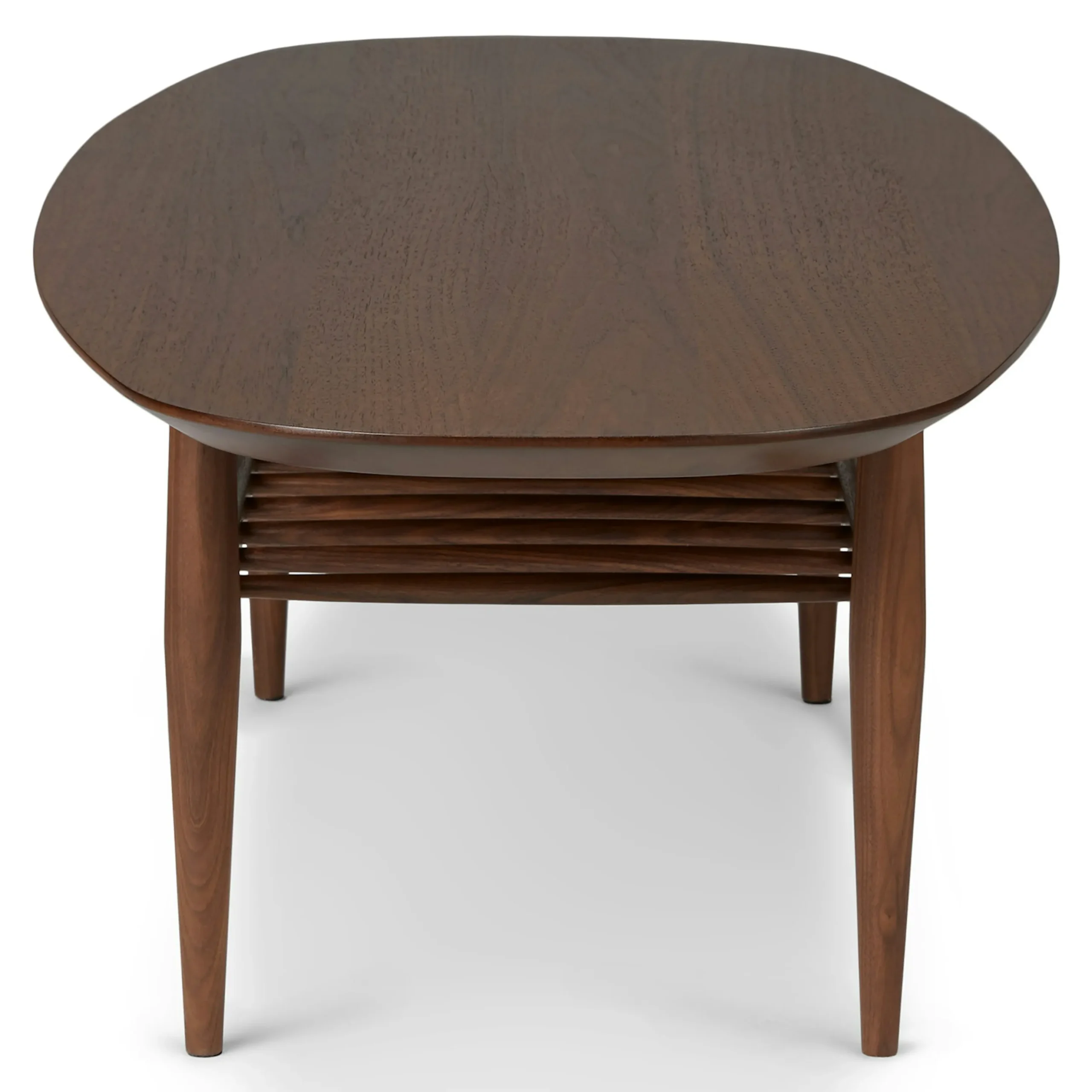 Lenia 53.5_ Oval Coffee Table - Walnut - Image 3